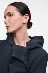 LOUNGE TERRY HOODIE | WASHED BLACK