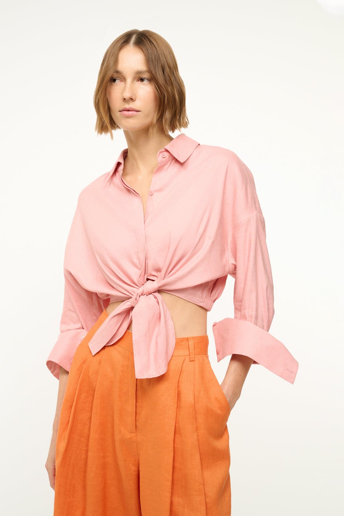 LISA LINEN TOP | FADED BLUSH