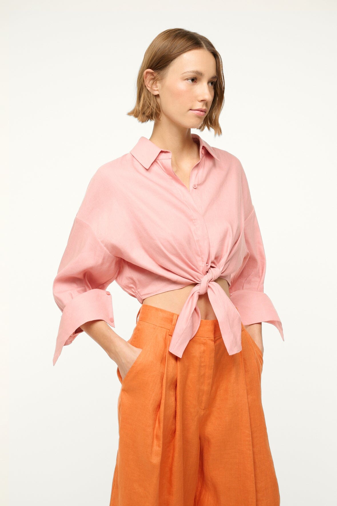 LISA LINEN TOP | FADED BLUSH