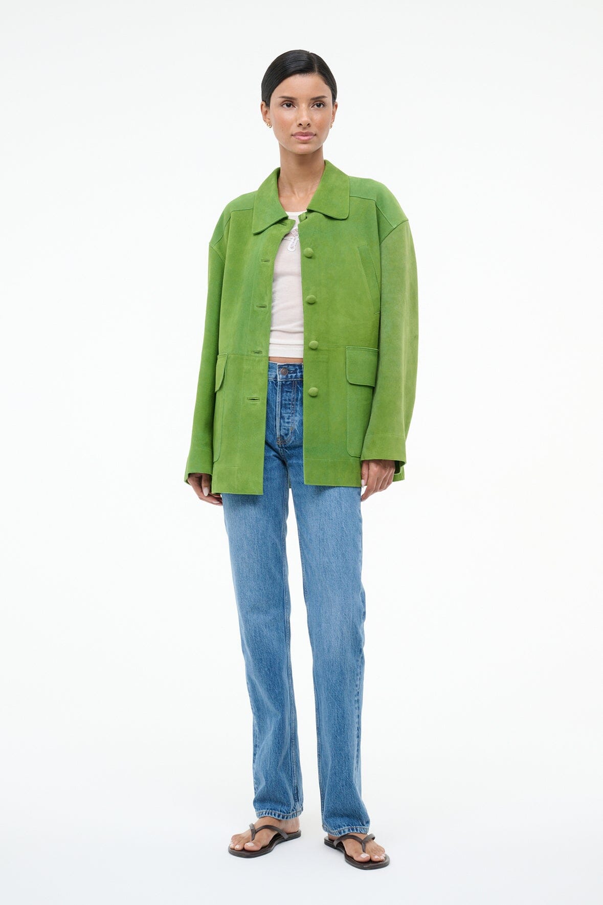 ROXANNE SUEDE JACKET | LEAF SUEDE