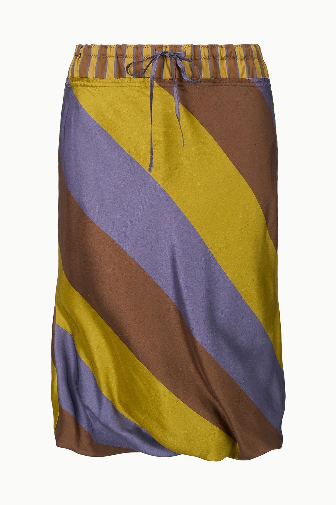 ODETTE SILK SKIRT | SIENNA STRIPE CIGAR STRIPE