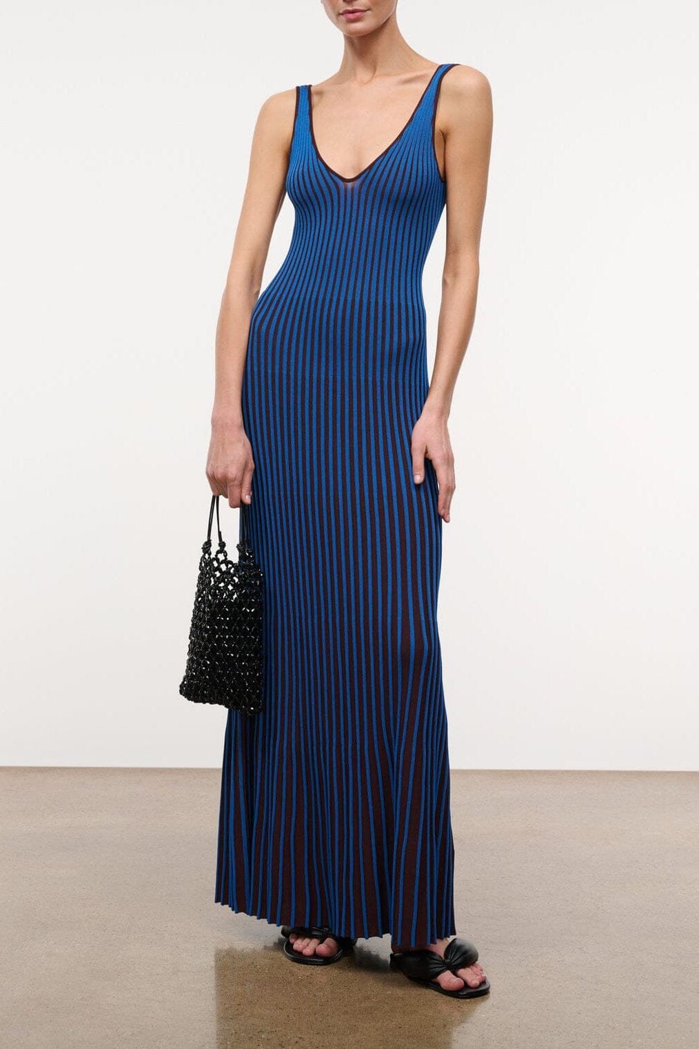 CLARETTA DRESS | ESPRESSO COBALT